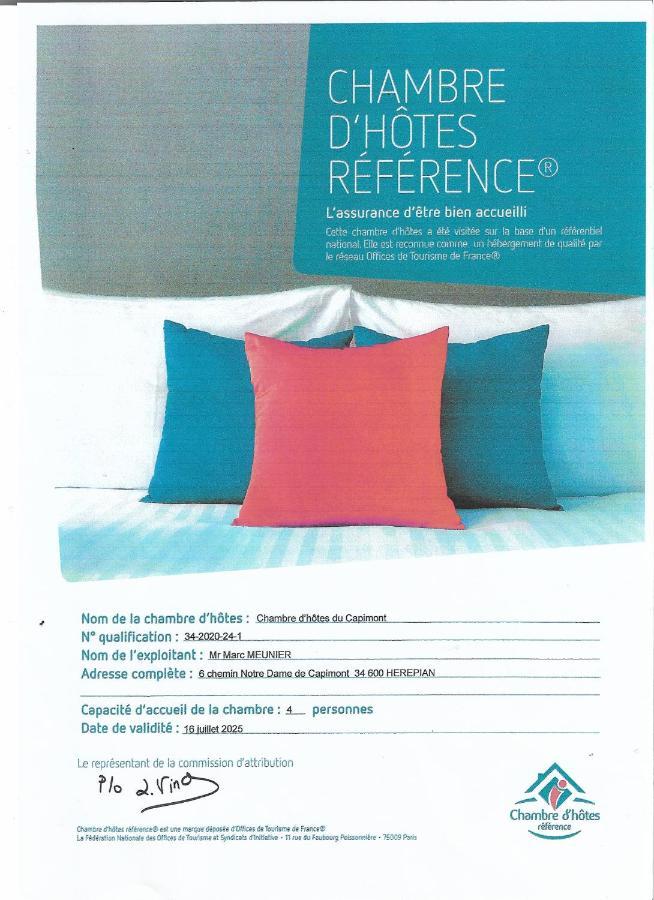Chambres D'Hotes Du Capimont Hérépian Екстериор снимка